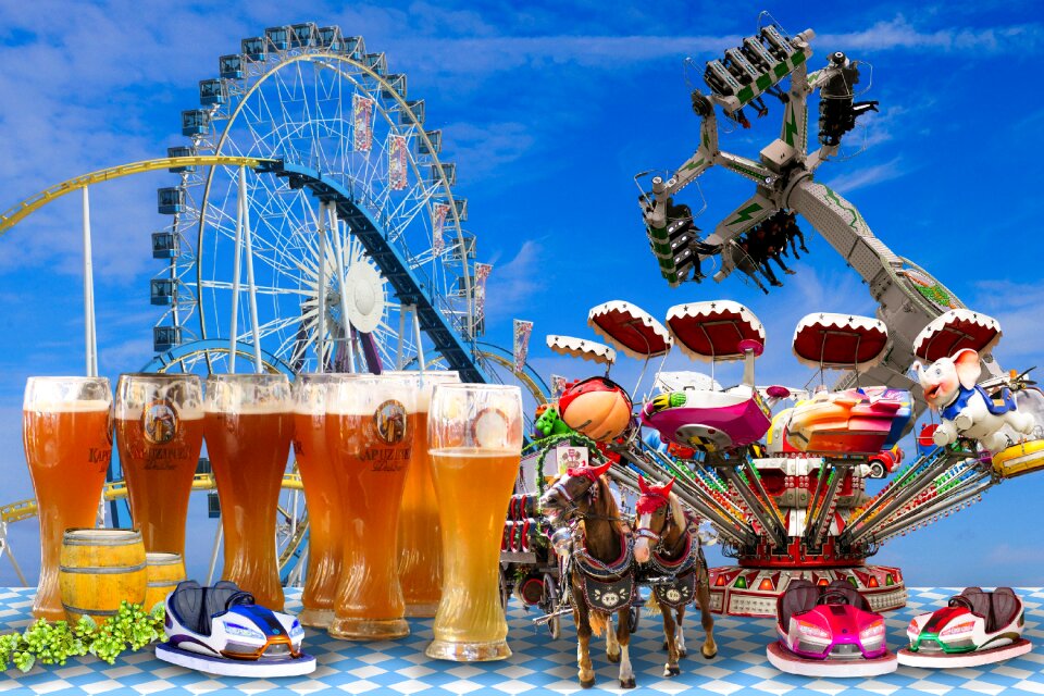 Carousel roller coaster beer