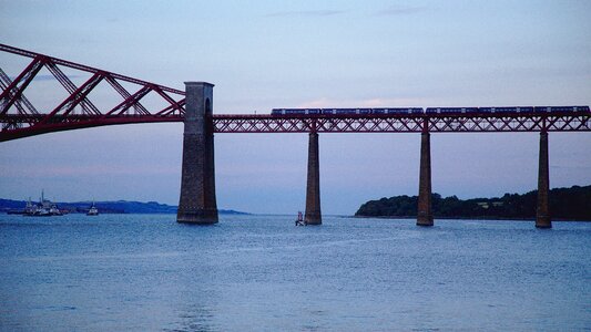 Railway travel twilight