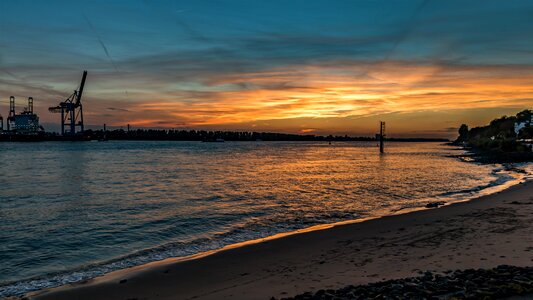 Sea water elbe beach