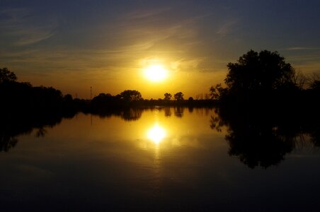 Sunset water lake
