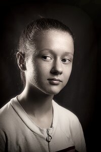 Young watch black white