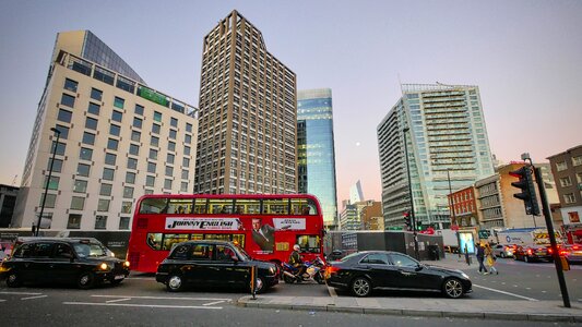 Red traffic city photo