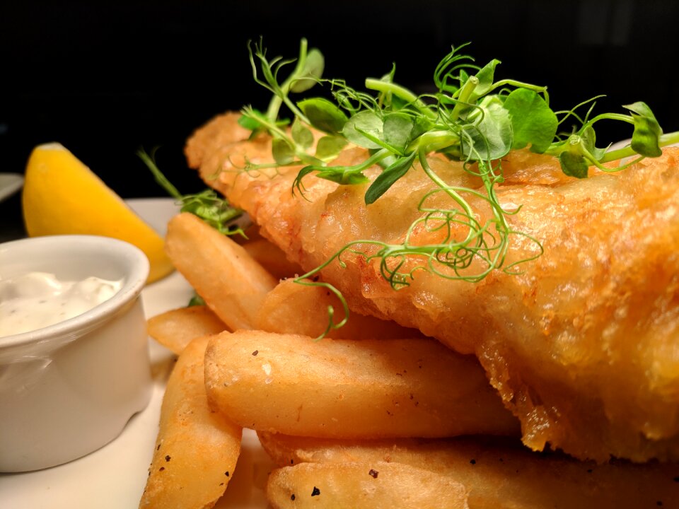 Chips lemon fish friday