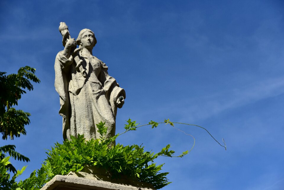 Woman stone figure statue