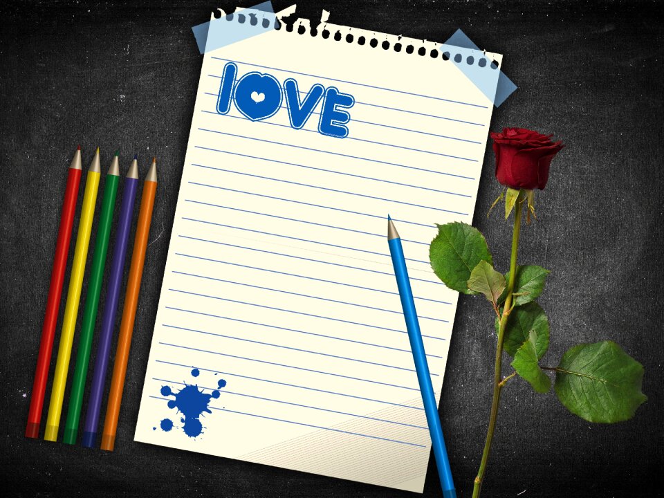 Romantic rosa to write