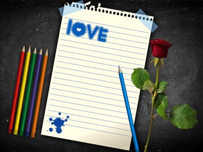 Romantic rosa to write