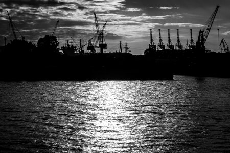 Harbour cranes water cranes