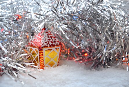 Christmas background flashlight glass toy photo