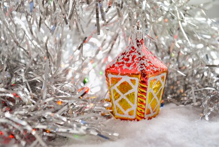 Christmas background flashlight glass toy photo