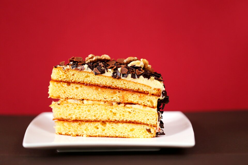 Incision layered chocolate