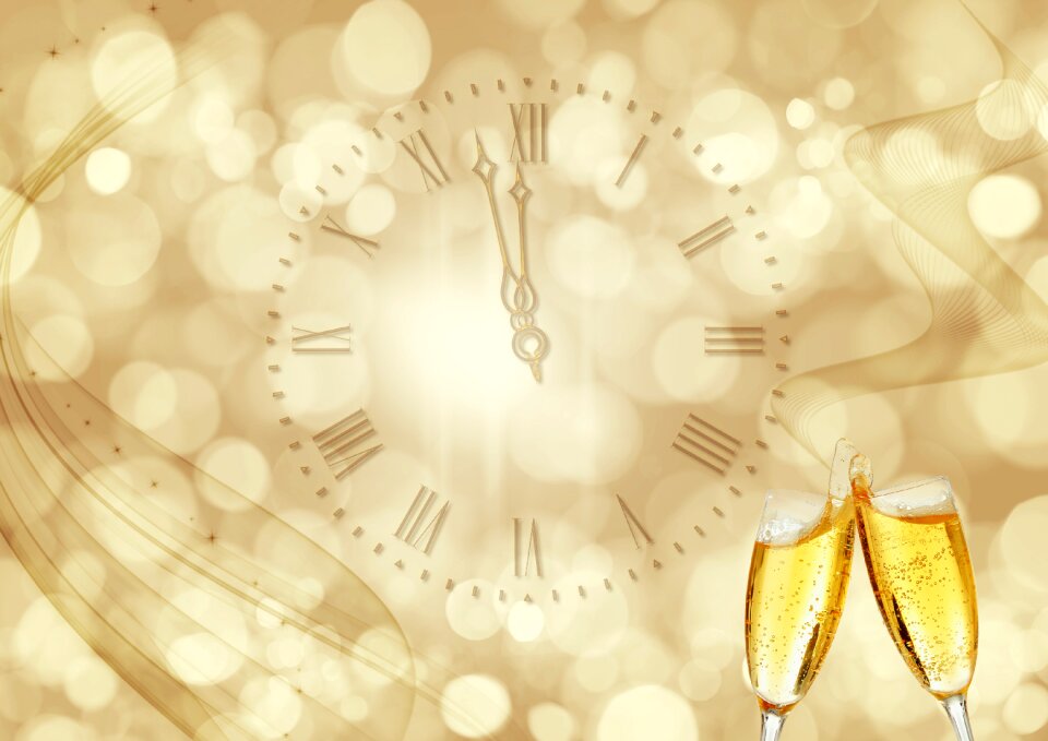 New year's eve new year greeting bokeh