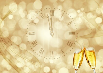 New year's eve new year greeting bokeh