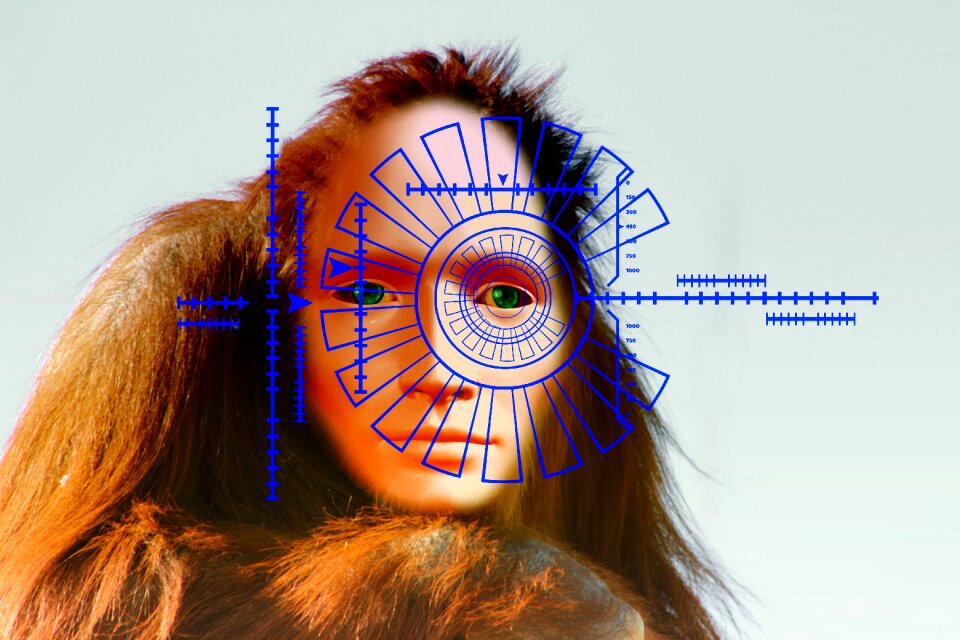 Human robot iris scanner