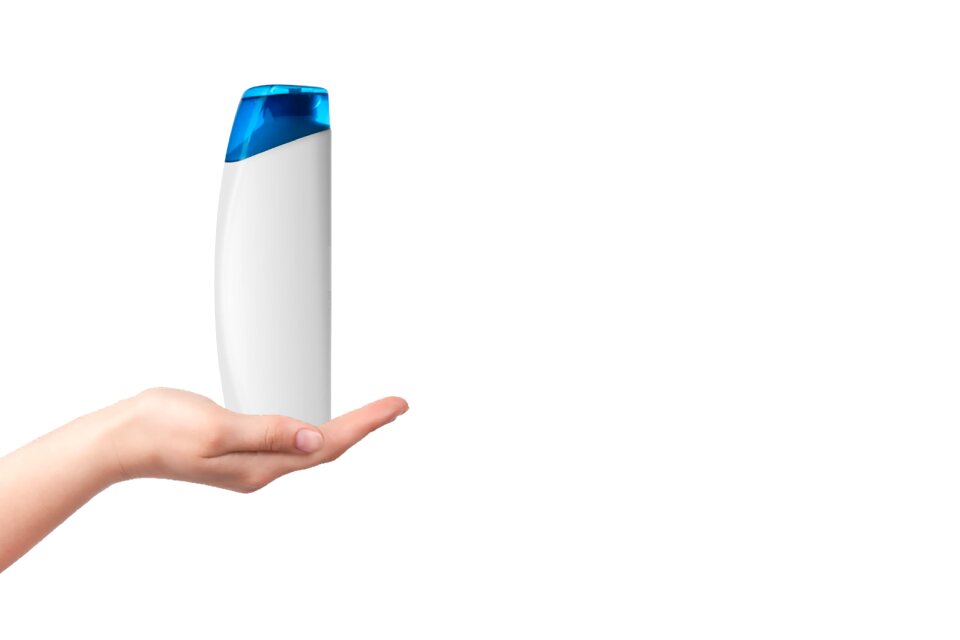 White background isolated bottle transparent bottle