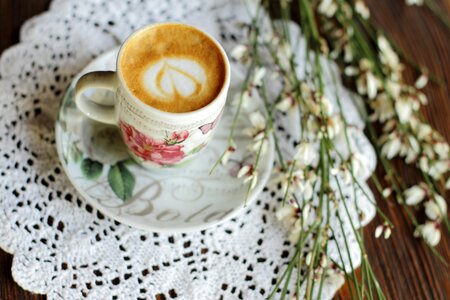 Coffee cup decoration photo