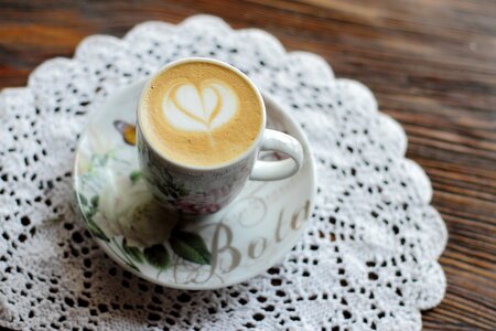 Coffee cup decoration photo