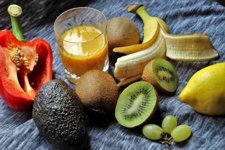 Fruit eating healthy photo