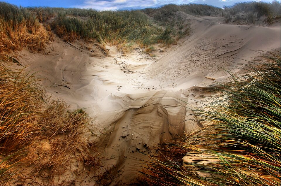 Nature clouds sand