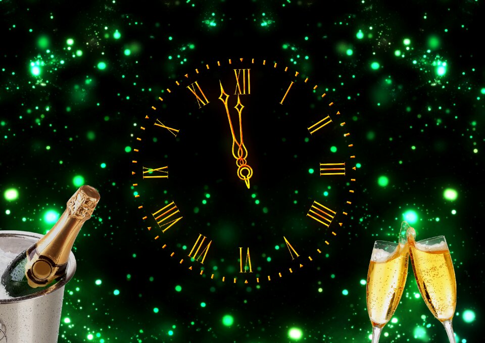 New year's eve new year greeting bokeh