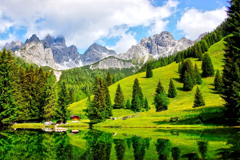 Nature blue lake