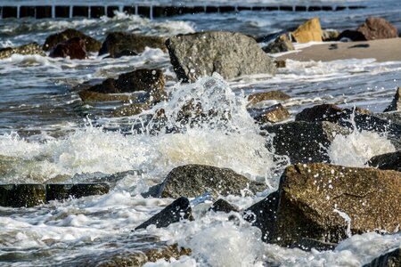 Rock sea nature photo