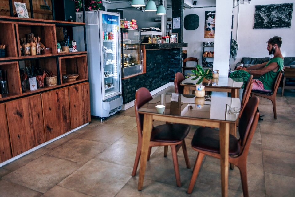 Coffee counter customer photo