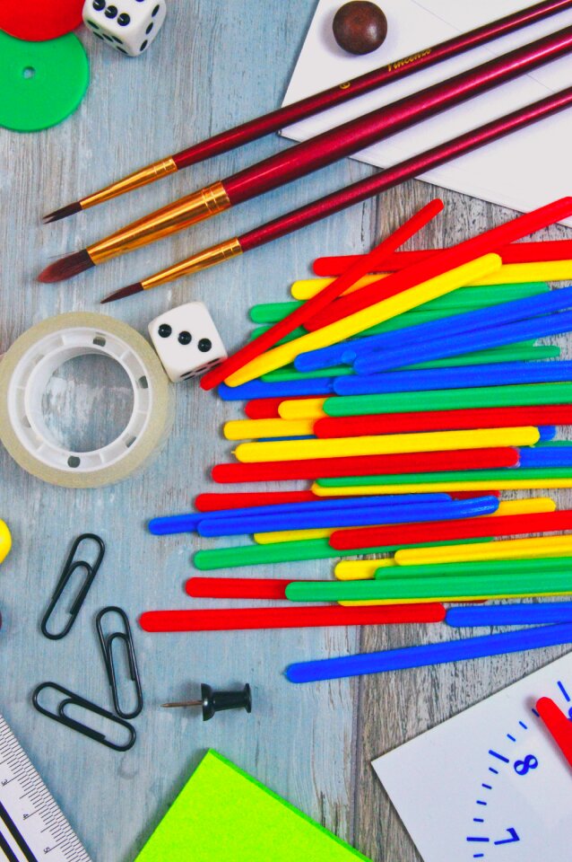 Education brushes paint