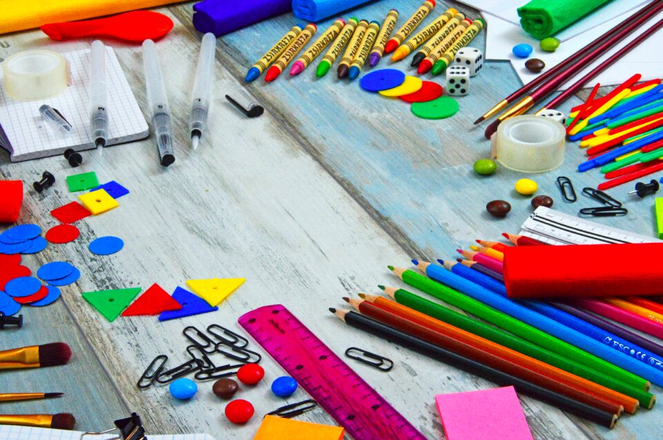 Education brushes paint
