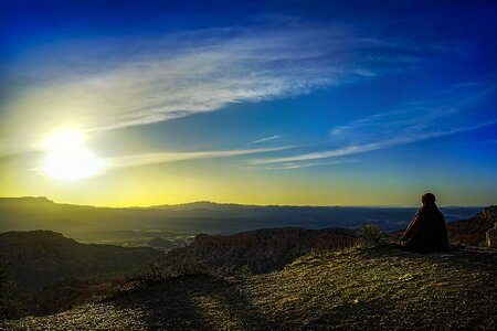 Scenic canyon sunrise