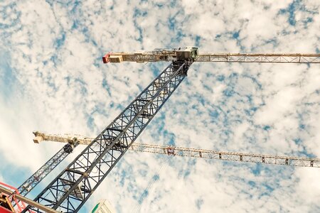 Site sky crane arm