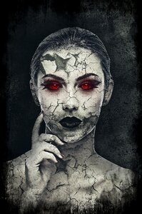 Female spooky creepy
