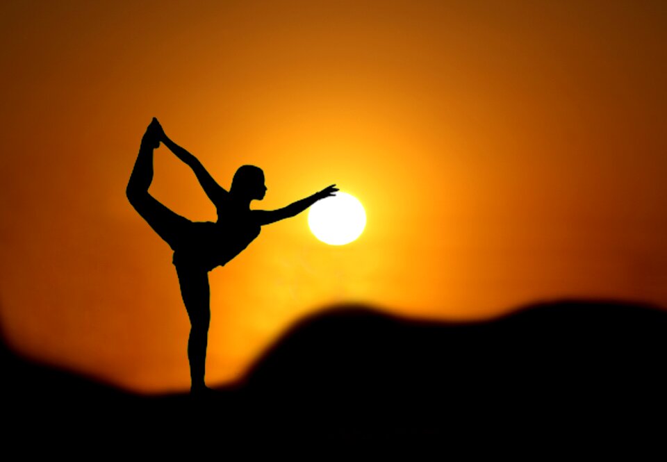 Sports woman yoga