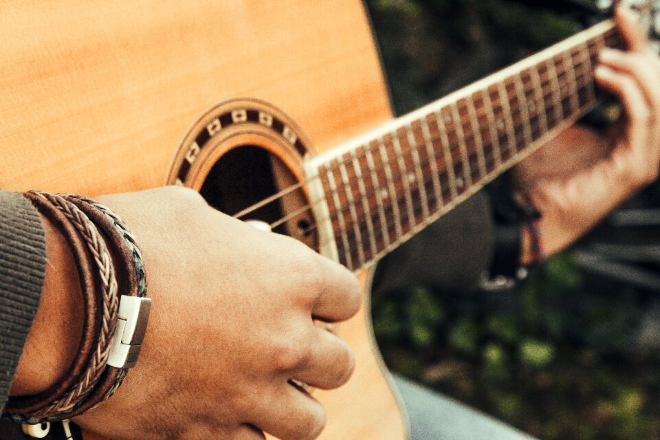 Person play instrument