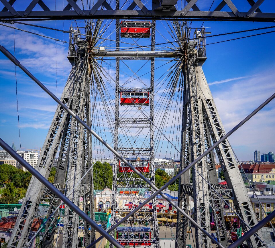 Carousel historic ferris wheel vienna