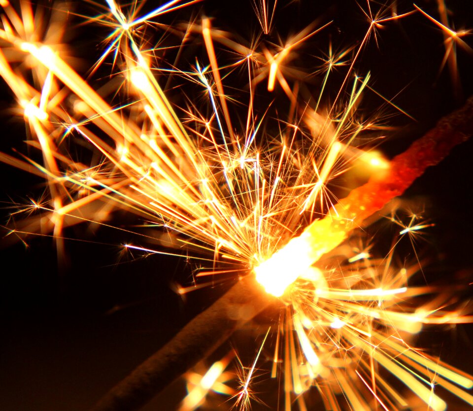 Celebration fireworks spark