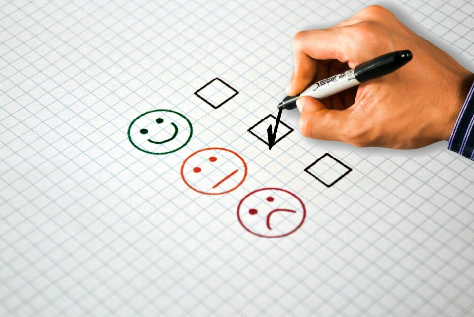 Satisfaction customer face