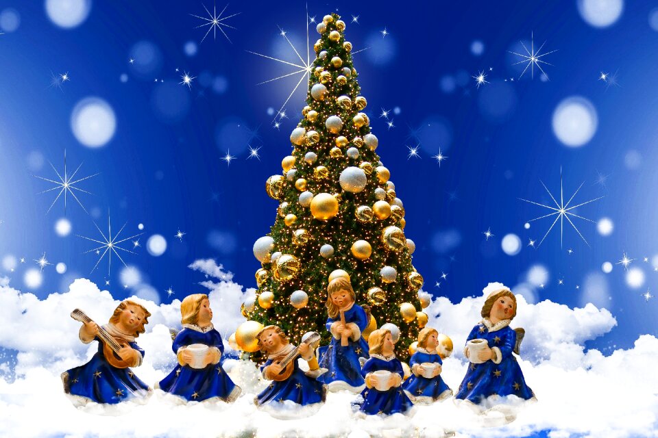 Wing christmas tree christmas angel