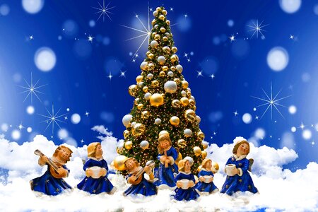 Wing christmas tree christmas angel