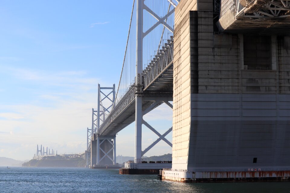 Landscape seto ohashi bridge sea