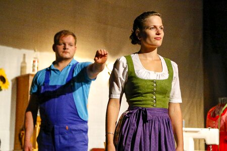 Husband wife brown theater