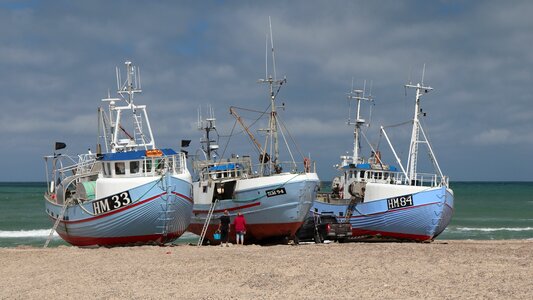 Fishing boat culture beach