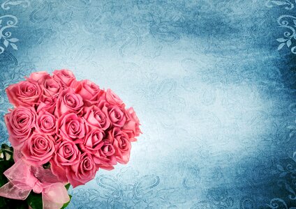Romance pink floral photo