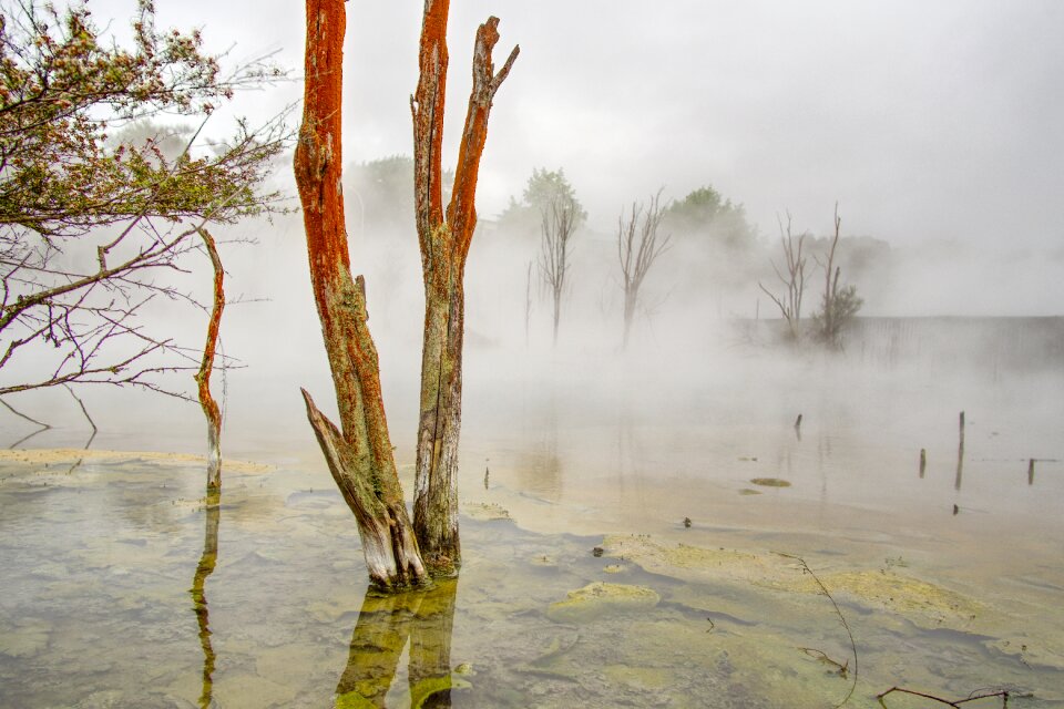 Geothermal peaceful landscape