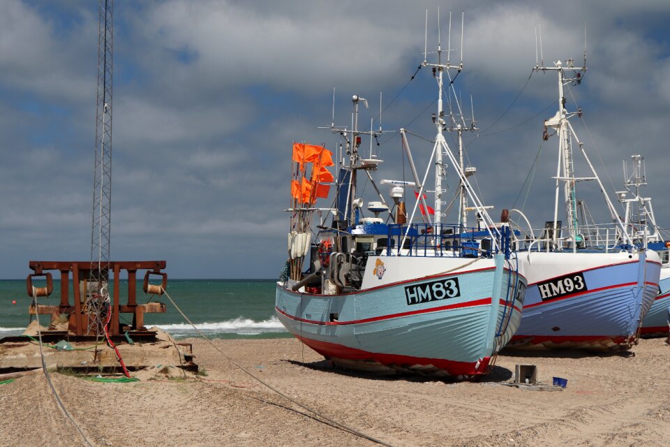 Fishing boat culture beach