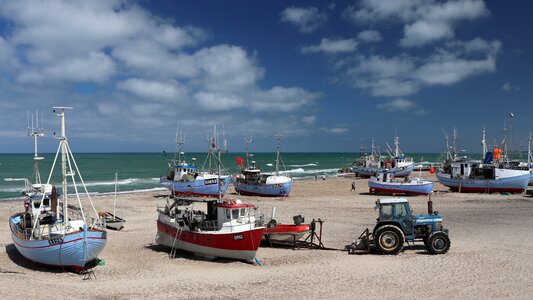 Fishing boat culture beach