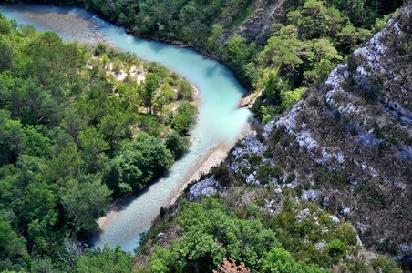 Gorge canyon turquoise water photo