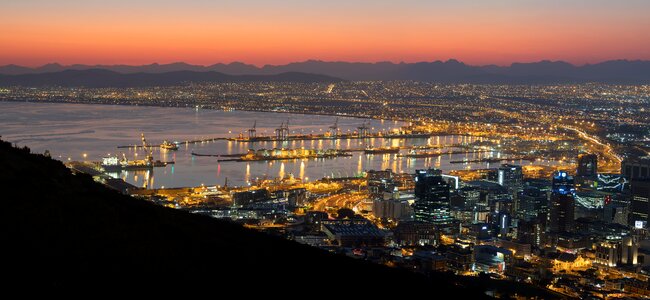 Cape town city night photo