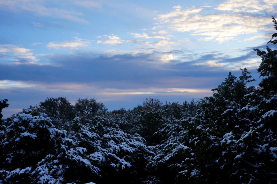 Scenery sunrise winter