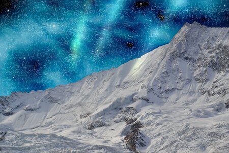 Blue snow cold