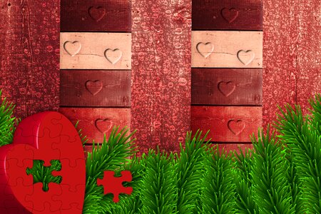 Heart wood hearts